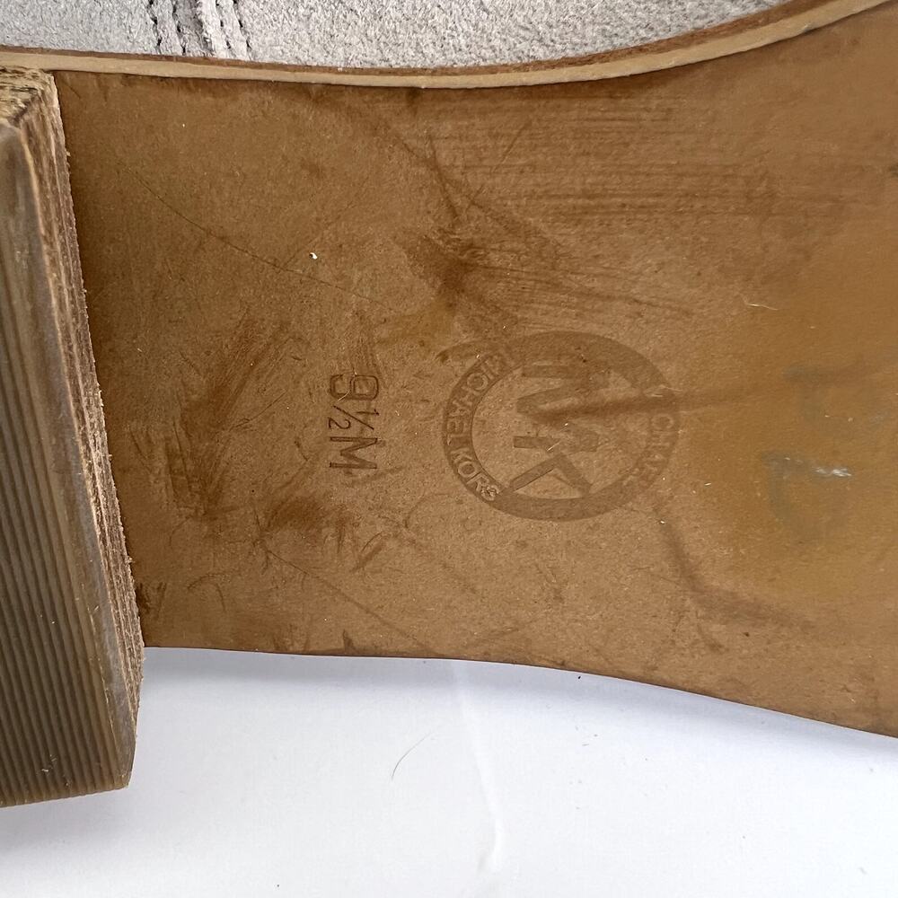 MICHAEL Michael Kors Sunny Bootie Natural Suede Laser Cut Western Boot 9.5 - Picture 9 of 11